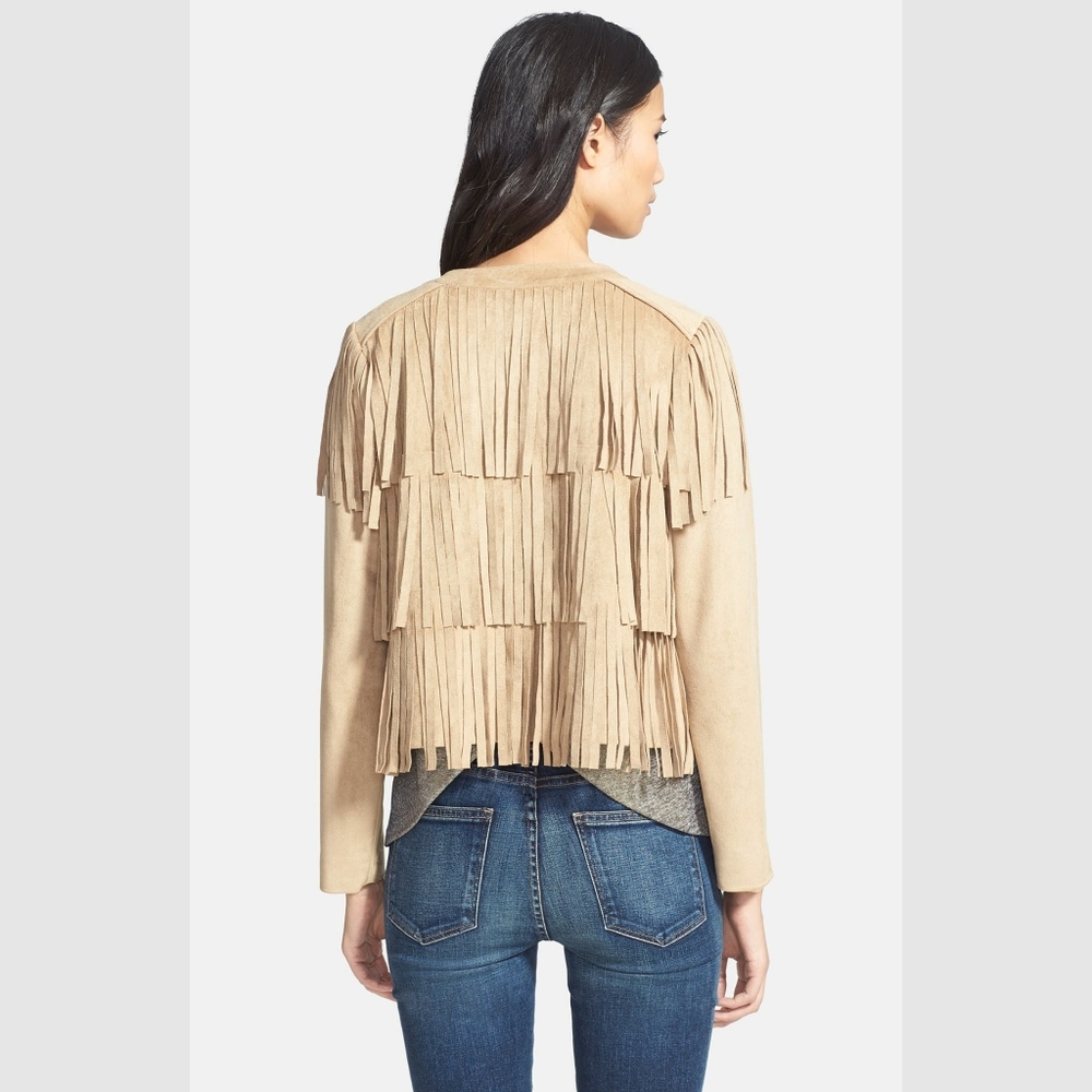 Sam Edelman Faux Suede Fringe Jacket